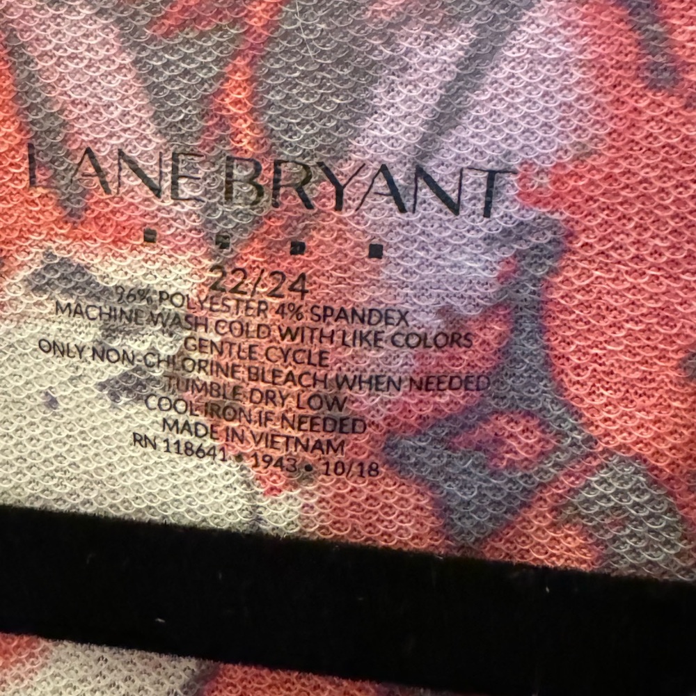 Lane Bryant hoodie with three-quarter length sleeves.